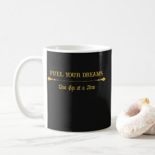 Caneca de Café Luxo Preto Azul Dourado