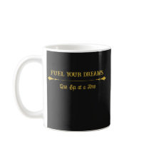 Caneca de Café Luxo Preto Azul Dourado