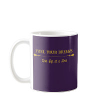 Caneca de Café Luxo Royal Plum Dourada