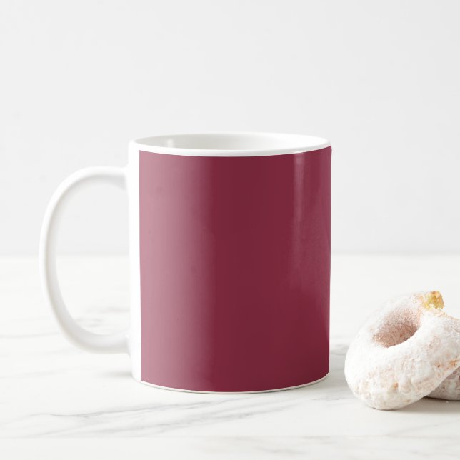 Caneca De Café Luxurido Red Solid Colid Placa de Café (Com Donut)