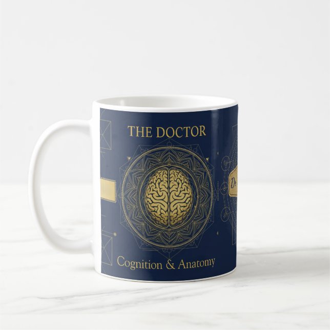 Caneca De Café Luxury Neurology Brain Anatomy | Custom Physician  (Esquerda)