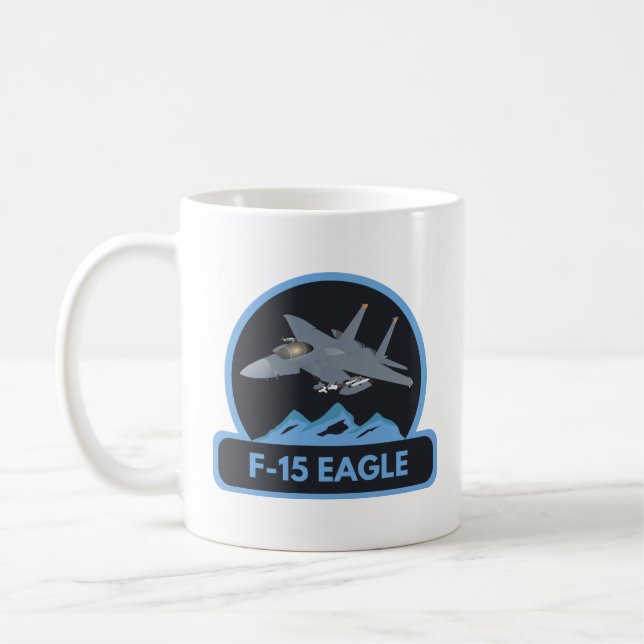 Caneca De Café Luz Americana F-15 Eagle Jet (Esquerda)