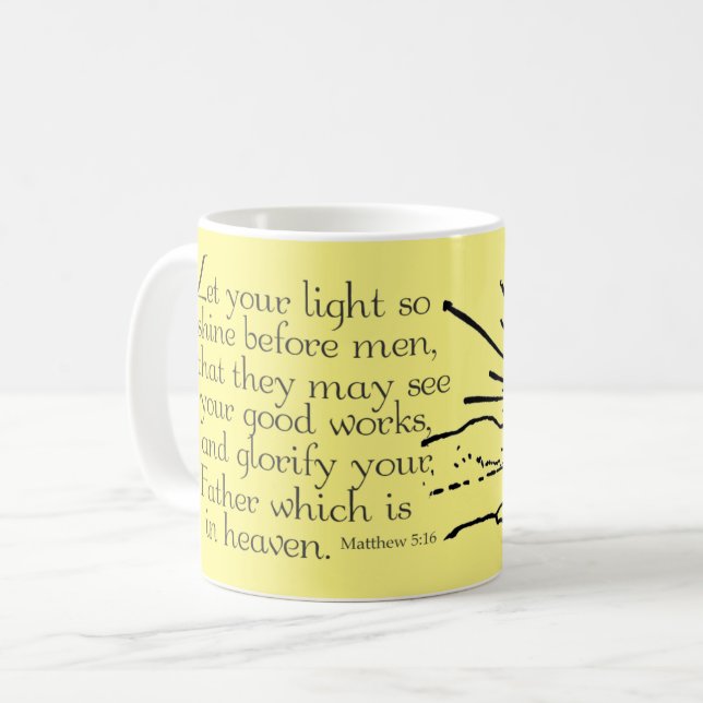 Caneca De Café Luz brilhe (Frente Esquerda)