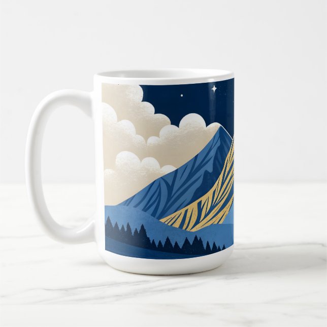 Caneca De Café Luz da Lua na Montanha (Esquerda)