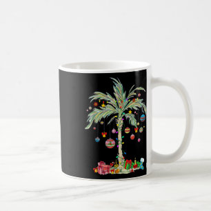 Caneca De Café Luz de árvore de palmeira de Natal Havaiano Tropic