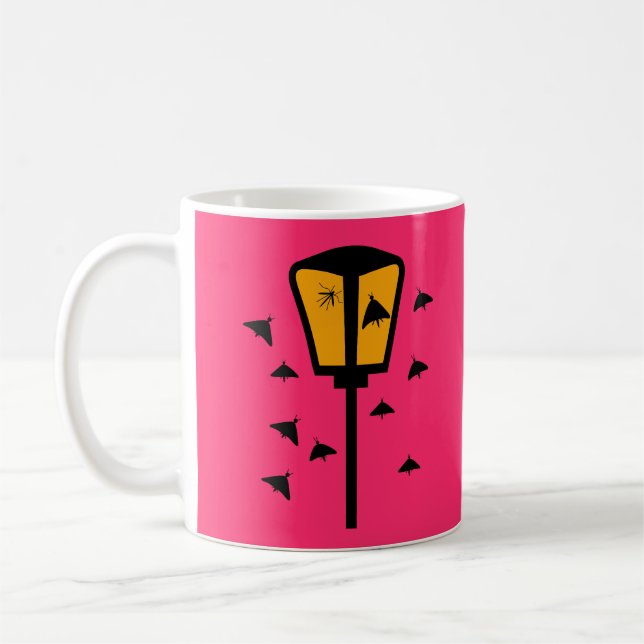 Caneca de Café Luz de Rua e Mariposas (Esquerda)