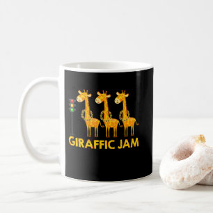Caneca De Café Luz de Tráfego Giraffe em Jam Cute