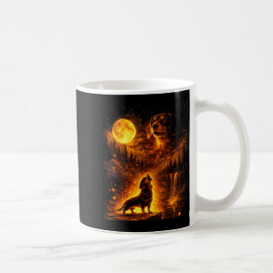 Caneca De Café Luz do luar vintage cachorro dachshund engraçado u