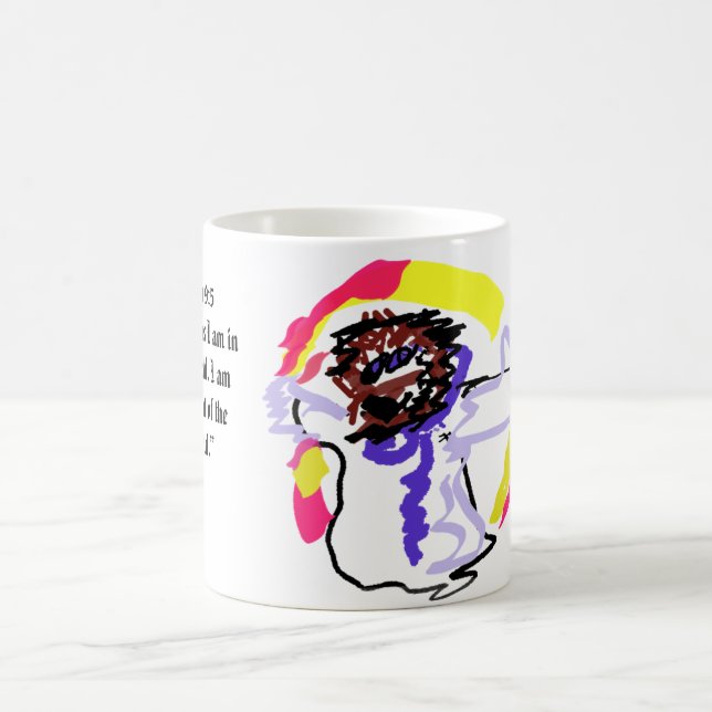 Caneca De Café luz do mundo Jesus (Centro)