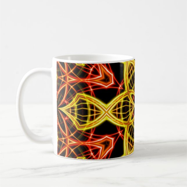 Caneca De Café Luz do palco do ouro abstrato. (Esquerda)