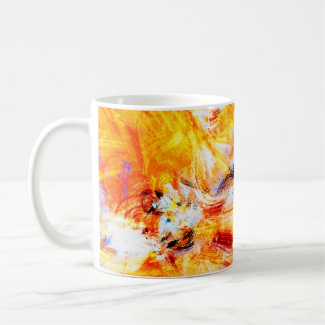 Caneca De Café Luz do sol. Arte brilhante de multicores abstrato  (Esquerda)