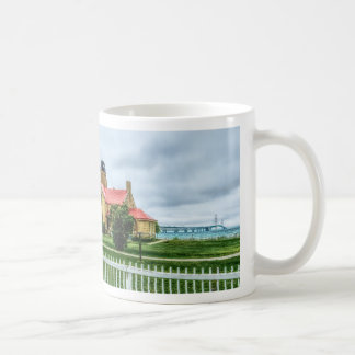 Caneca De Café Luz e ponte mackinac