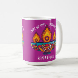 Caneca De Café Luz Roxa Ilumina Vidas, Espalha Sorrisos