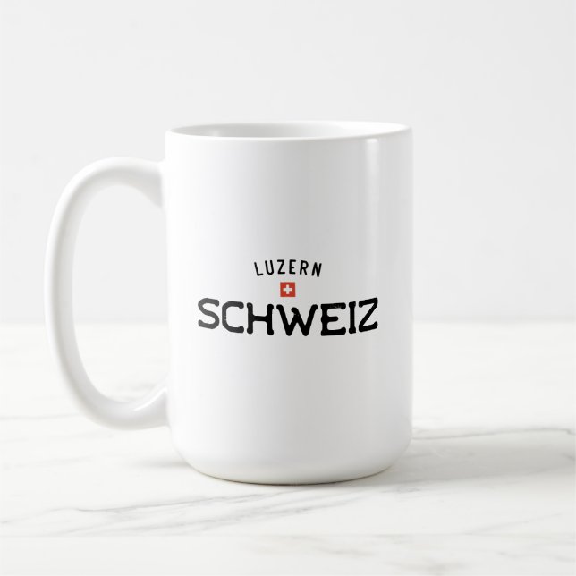 Caneca De Café Luzern Schweiz (Suiça de Luzerna) (Esquerda)