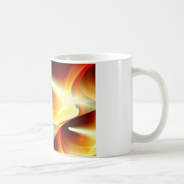 Caneca De Café Luzes - Abstrato moderno Sci-Fi (Direita)