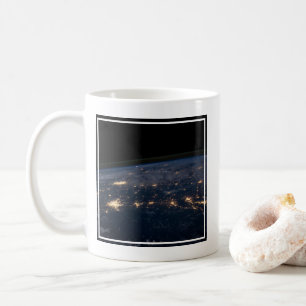Caneca De Café Luzes Da Cidade Do Sul Dos Estados Unidos.
