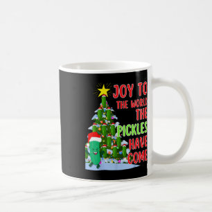 Caneca De Café Luzes de árvore de Natal de picles de Papai Noel P