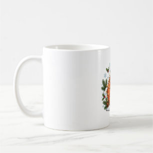 Caneca De Café Luzes de Corda de Raposa de Inverno Arte de Natal