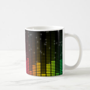 Caneca De Café Luzes de Disco Equalizador Volume de Música