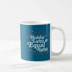 Caneca De Café Luzes de Feriado Igualdade de Direitos Versículo B