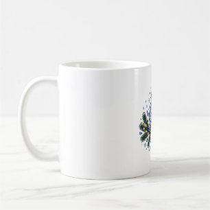 Caneca De Café Luzes de Natal da Coruja da Neve Arte de Inverno