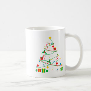 Caneca De Café Luzes de Natal de árvore de Natal de Badminton Fem