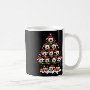 Caneca De Café Luzes de Natal de Futebol Árvore de Natal Engraçad