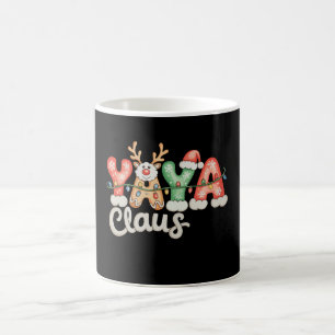 Caneca De Café Luzes de Natal do Papai Noel Rena Chapeu de Papai