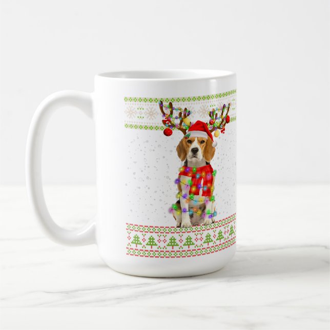 Caneca De Café Luzes de Natal Feias de Beagle (Esquerda)