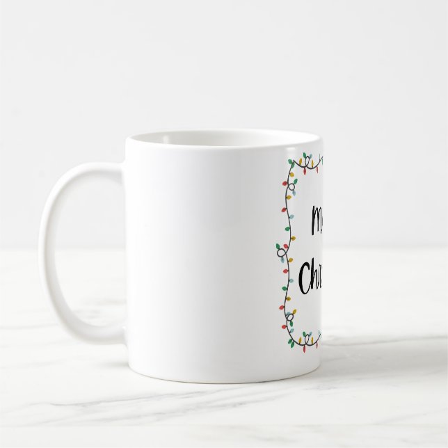 Caneca De Café Luzes de Natal Feliz Mug (Esquerda)
