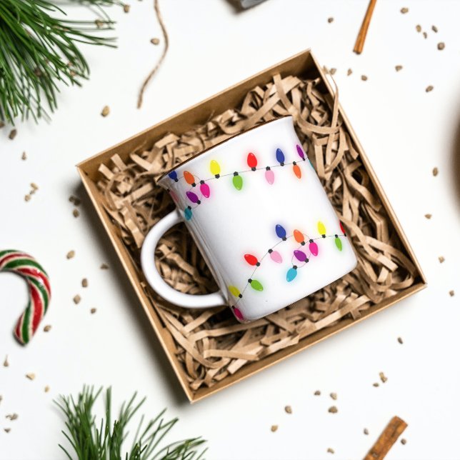 Caneca De Café Luzes de Natal Festivas Mug (Criador carregado)
