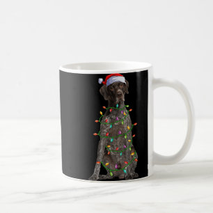 Caneca De Café Luzes de Natal Papai Noel Pointer Alemão Inter Cac