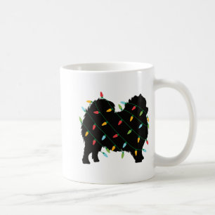 Caneca De Café Luzes de Natal Pomerânia Presente Fofo Para Amante