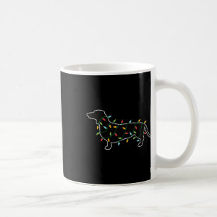 Caneca De Café Luzes De Natal Presente Para O Cão Ao Lover Dachsh