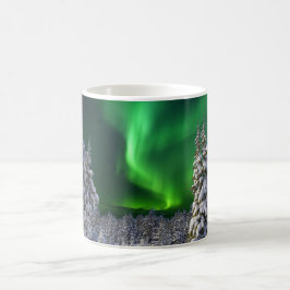 Caneca De Café luzes do norte durante o inverno