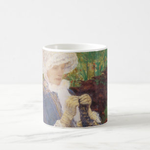 Caneca De Café Lydia Crocheting no Jardim de Marly, Mary Cassatt