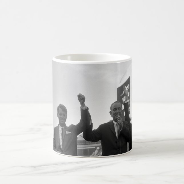 Caneca De Café Lyndon Johnson com Robert Kennedy (Centro)
