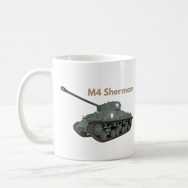 Caneca De Café M4 Sherman American WW2 Tank (Esquerda)