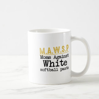 Caneca De Café M.a.w.s.p Mães Contra Calças Macias Brancas Engraç