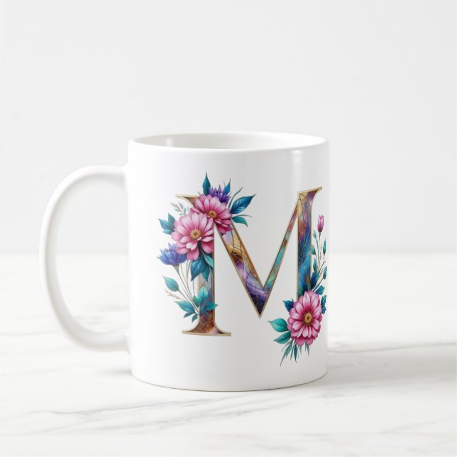 Caneca De Café M Café Mug - Design floral para doação (Esquerda)