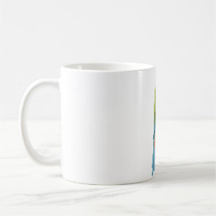 Caneca De Café M é para arara militar.Ilustração militar de arara
