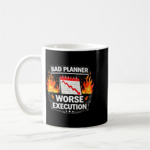 Caneca De Café Má planejadora feminina pior execução citação engr