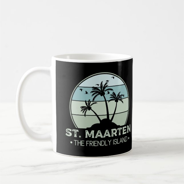 Caneca De Café Maarten, o amigo Retro Ilha Sint Martin (Esquerda)