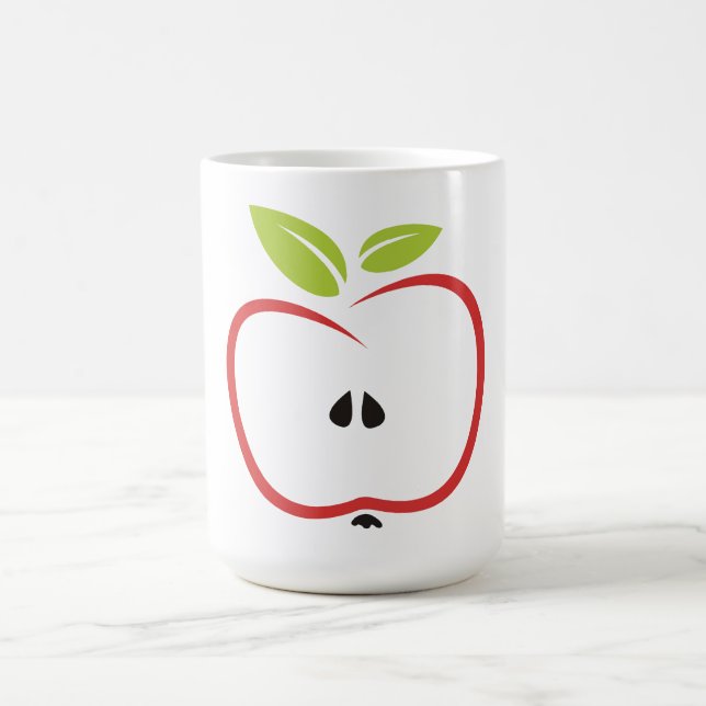 Caneca De Café Maçã com Folhas Mug (Centro)