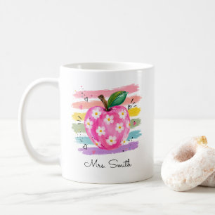 Caneca De Café Maca da Margarida Aquarela Personalizada