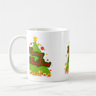 Caneca De Café Maçã de árvore de Natal feliz