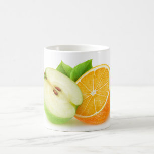 Caneca De Café Maçã e laranja
