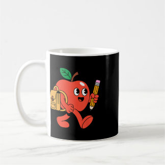 Caneca De Café Maçã Fofa Voltando à Escola