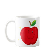 Maçã Vermelha com rosto feliz