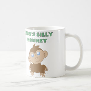 Caneca De Café Macaco-Bobo - branco clássico de 11 oz 